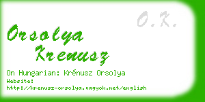 orsolya krenusz business card
