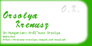 orsolya krenusz business card